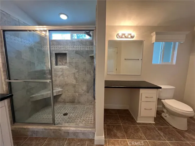 Master Bath Tiled Shower/Vanity and Cammode