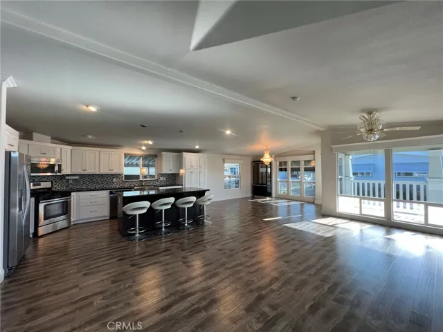 Great Room open to kitchen, dining area