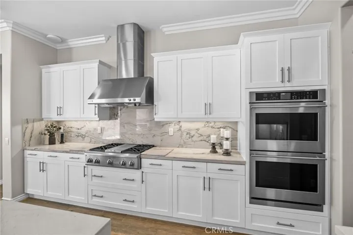 Custom cabinetry with soft close cabinets and drawers with plenty of storage.