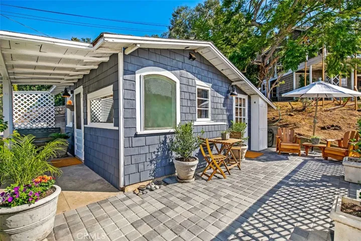Another view of the side patio.