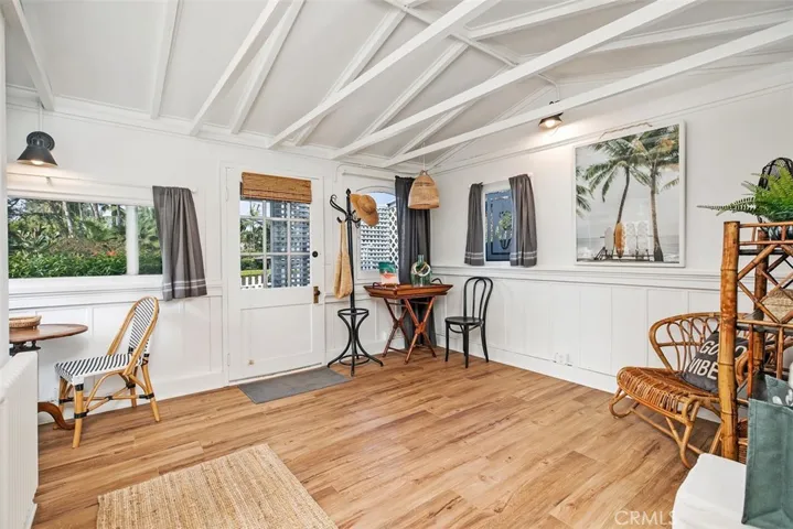 Studio living room/sleeping area. Staging furniture is not included.