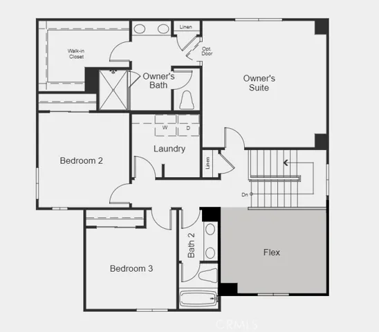 Structural options include: flex room and garage service door.