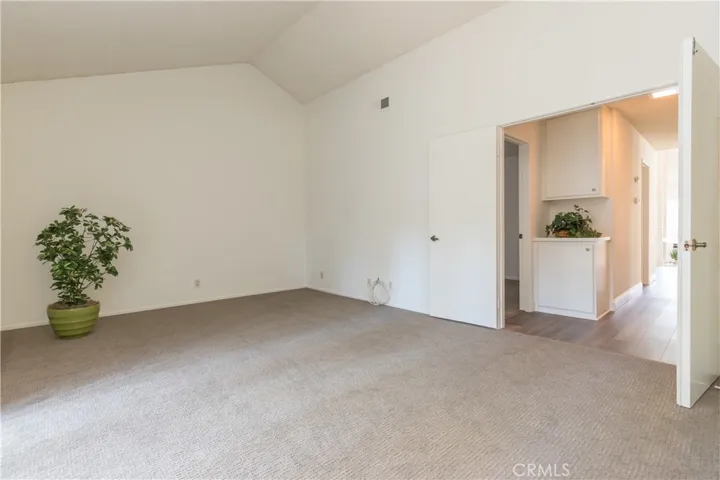 Primary bedroom looking towards hallway