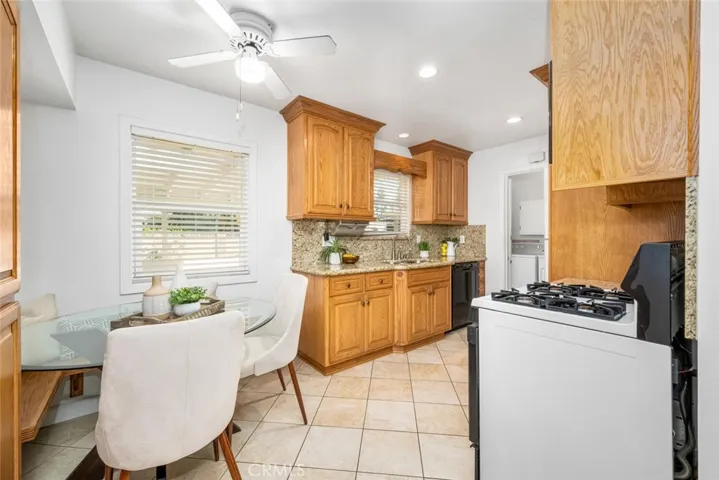 kitchen with built in breakfast nook