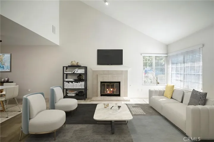 Virtually staged living room