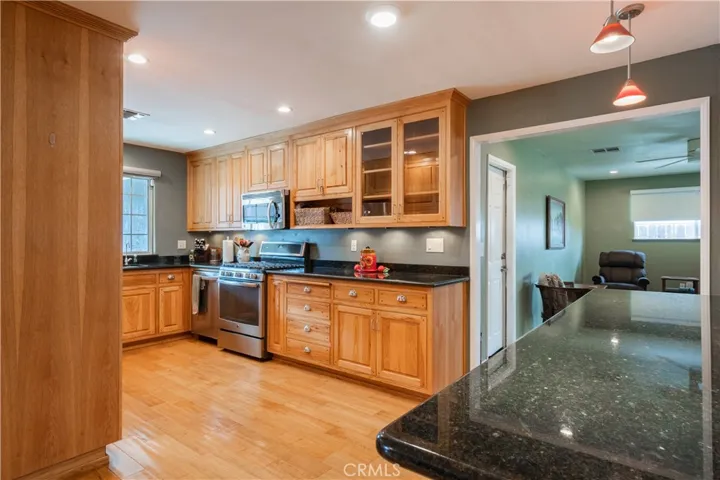 Beautiful Hickory Cabinets with Granite Countertops