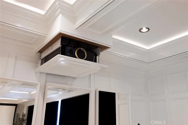 Media/Family Room Projector comes down from ceiling