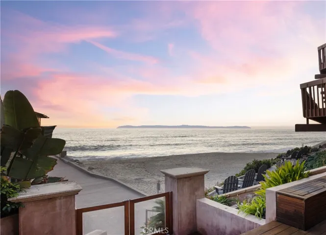 Sunset deck view with outdoor sound system