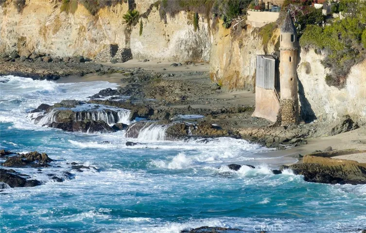 Stroll down the beach to Pirate"s Tower and tidepools