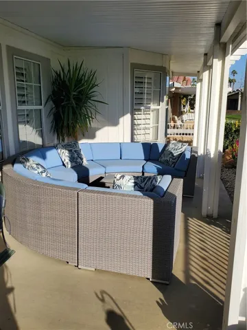 back patio with sofa