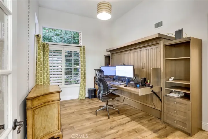 Downstairs Office with Built-in Murphy Pull-down Bed.