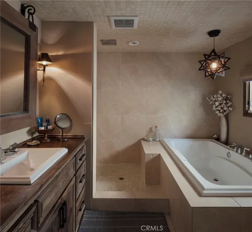 Main Floor Bathroom with Separate Shower and Tub