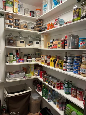Walk in pantry with sliding barn door