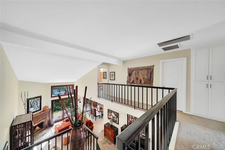 Stair Landing looking down into the living room