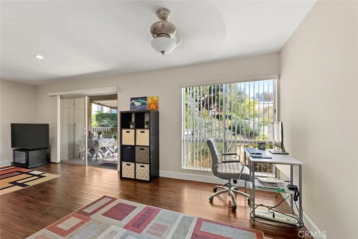 Desk area towards balcony