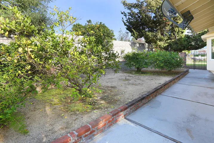Garden view toward front yard