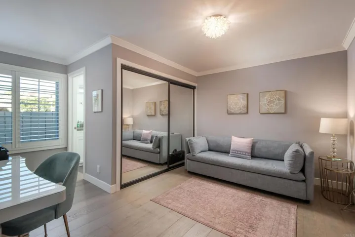 Used by the current owner as a Guest Room/Office, the room is spacious w/attchd bath