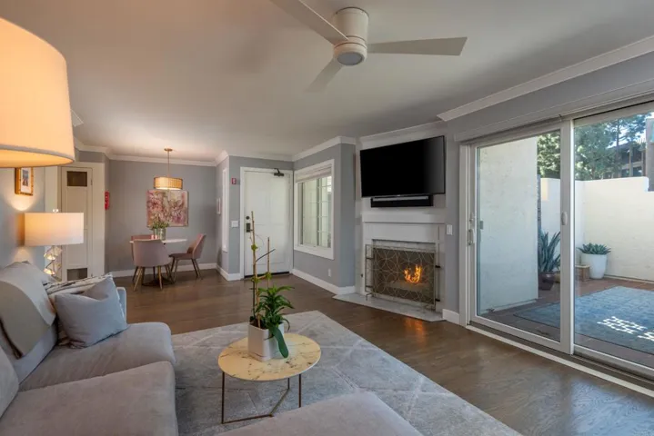 This Southwest End Unit enjoys the benefit of wonderful light & new Anderson windows/sliding doors.