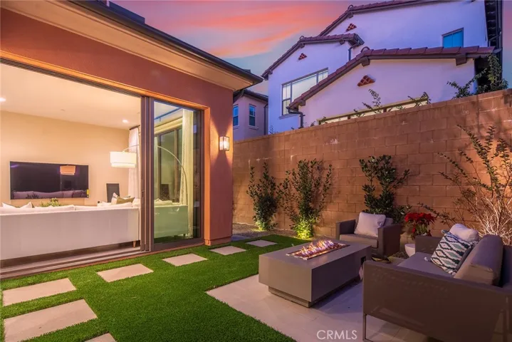 Backyard night view