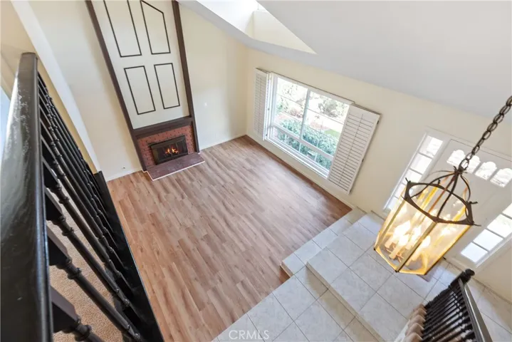 Staircase open to the LR below