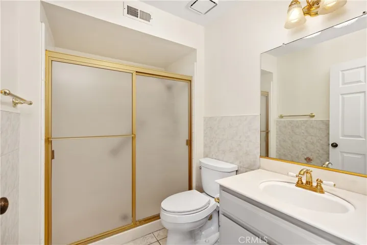 Upstairs hall bathroom so spacious dual sinks could be put into place!