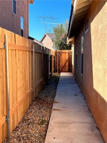 Side entrance of the back yard