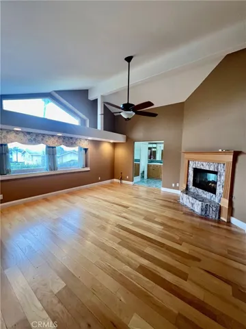 HUGE MASTER SUITE UPSTAIRS with dual sided fireplace!