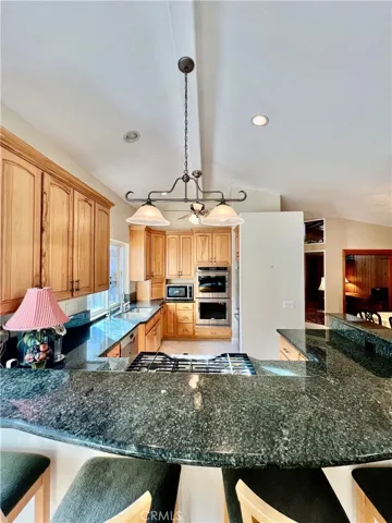 Counter seating so guests can hang out and stay out of the kitchen