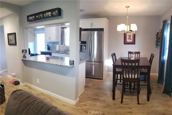 Dining room and kitchen