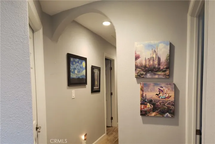 Arched passage into hallway
