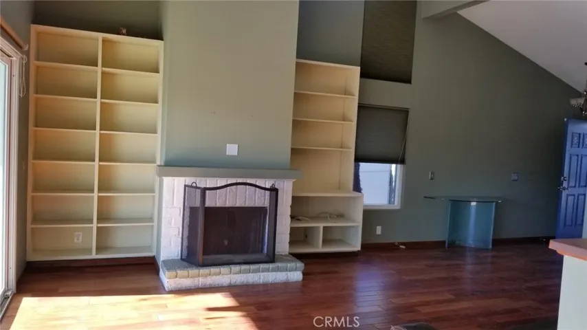 Living room with fireplace