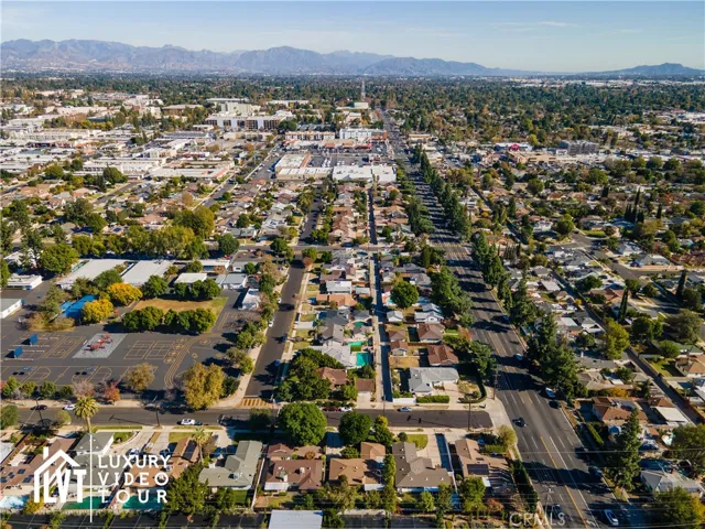 Drone looking east toward Cal State NR