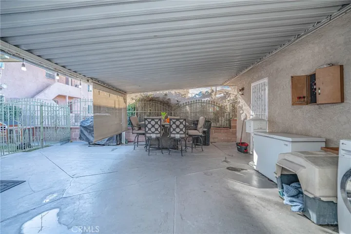 Back Patio Covered with Gate