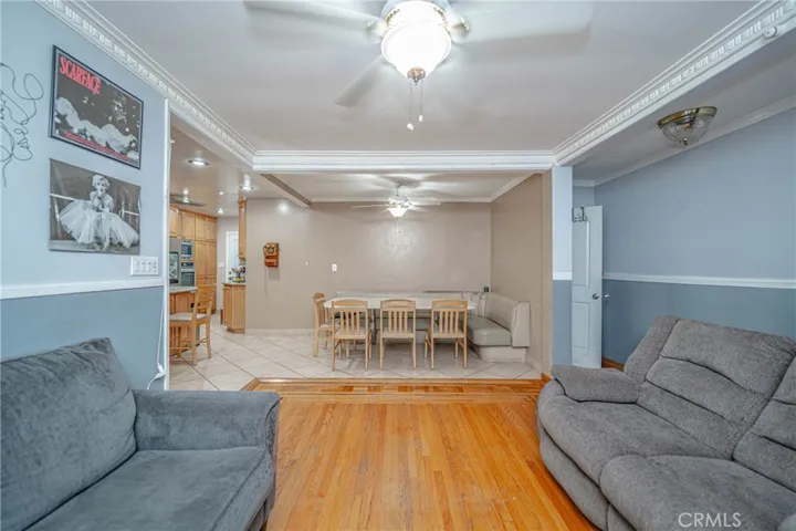 family room opens to breakfast nook