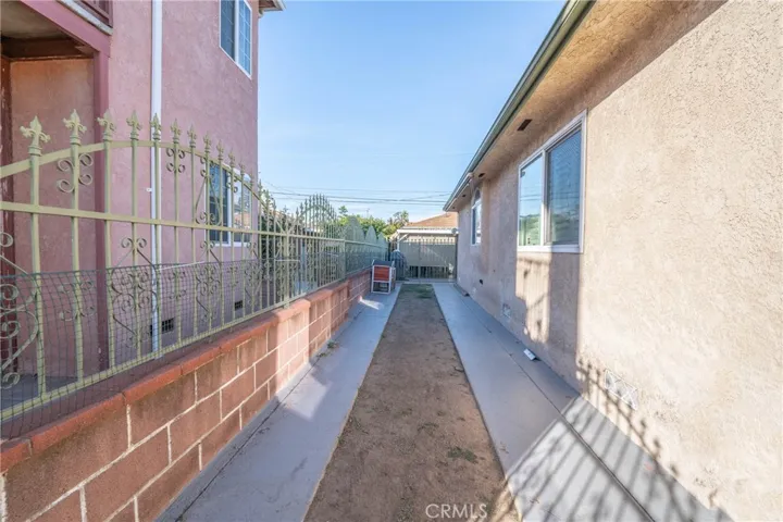 Gated long driveway