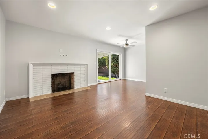Family room with electrical outlets for easy TV mounting