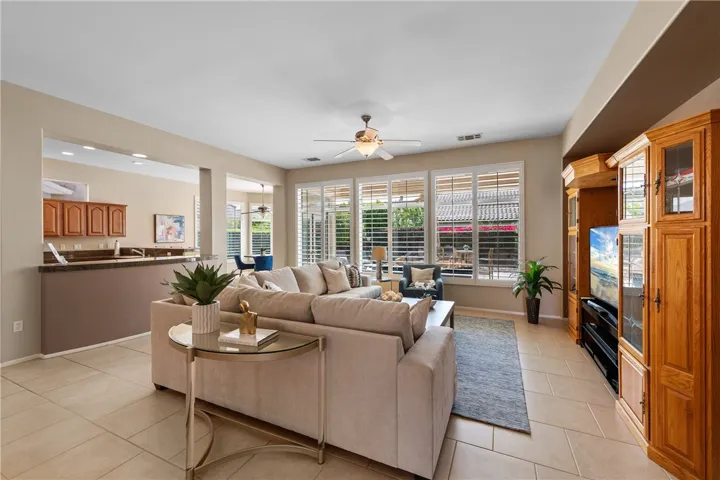 Large, sunny great room.  Close proximity to kitchen for entertaining.