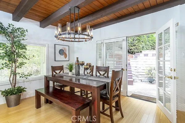 Previously staged. Formal dining room.