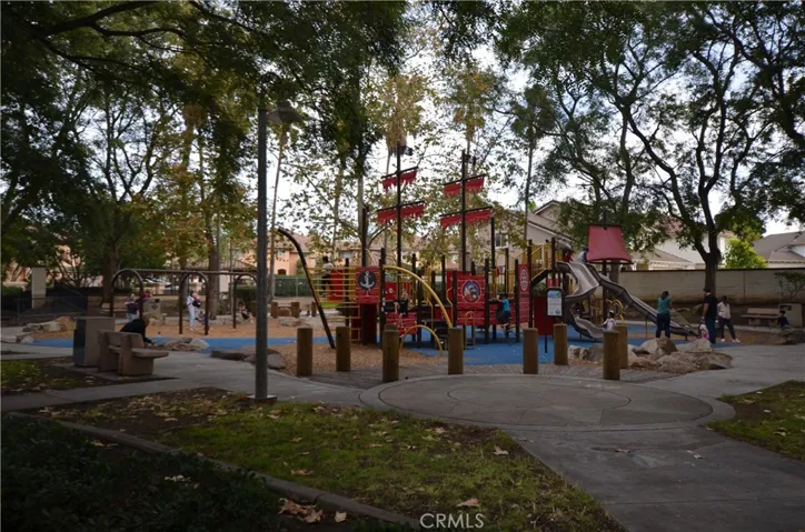 Park next door has a playground