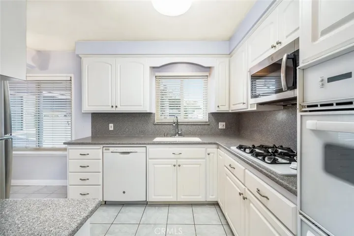 Updated kitchen with lots of cabinet space.