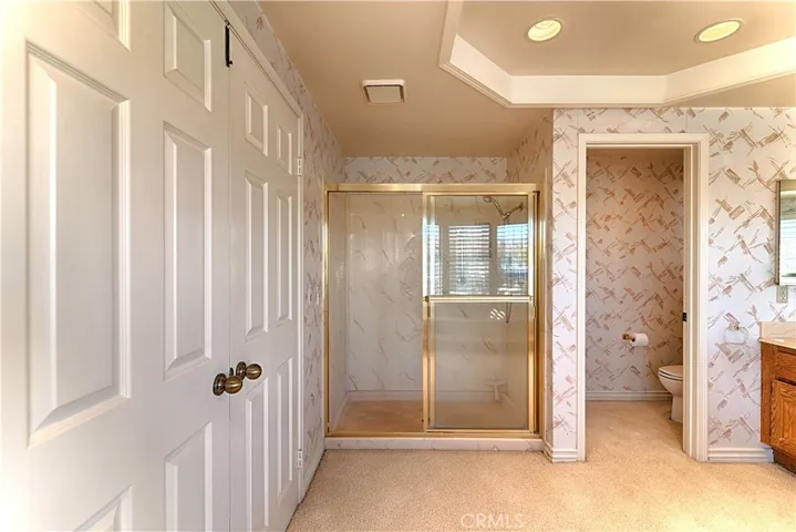 primary standing shower and commode room