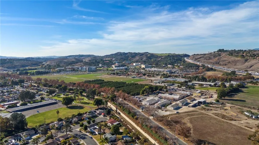 aerial view by the house