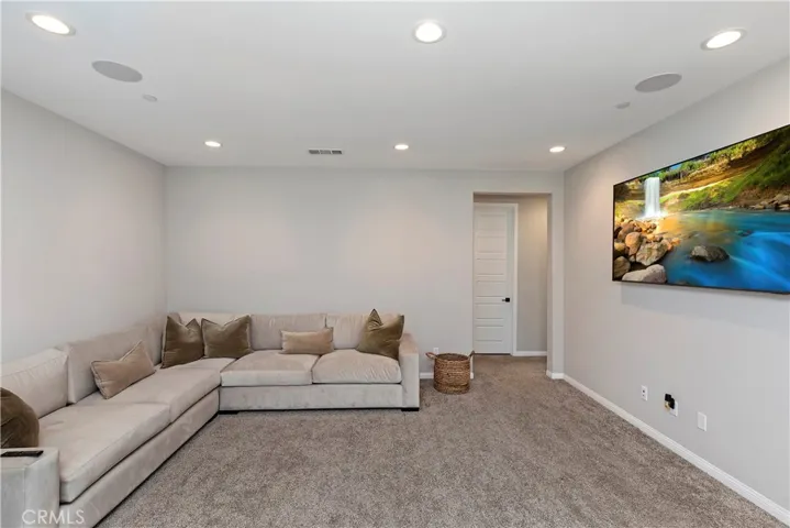 Spacious loft with in-ceiling speakers