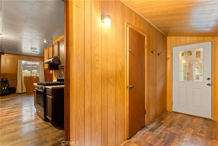 The exterior door goes outside to the nice deck.