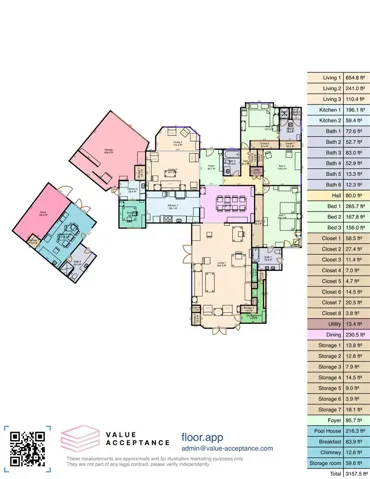 Main house floor plan.