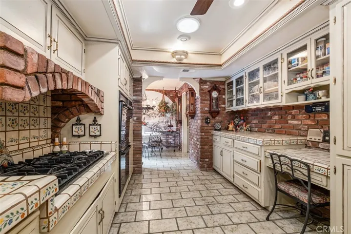 View of Kitchen entry to eating area.