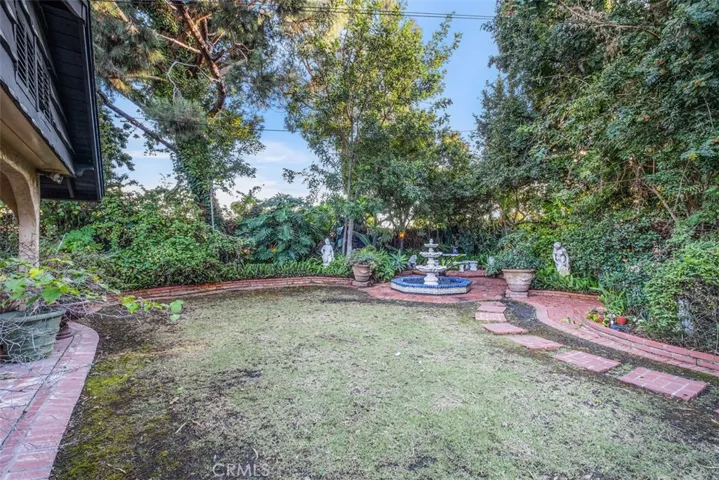 Garden view in backyard.