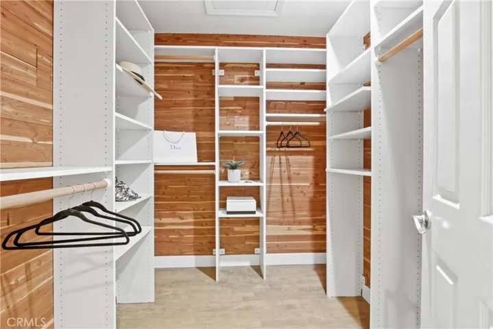 Walk-in cedar lined closet