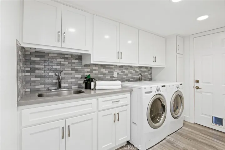 Laundry room has organization