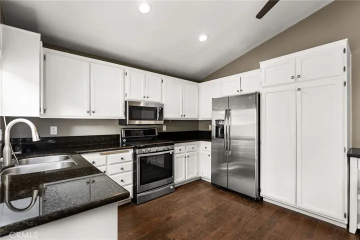 Kitchen with ample counter space and cabinets
